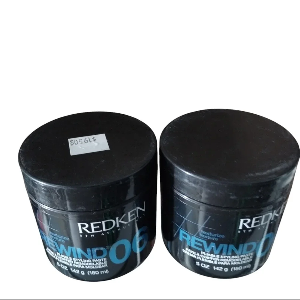 Redken Mens Rewind 06 Pliable Styling Paste 2pcs Old packaging Full size Rare
